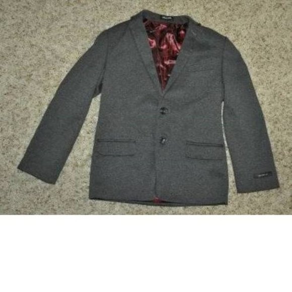 *Suit Jacket Van Heusen sz 12R Black Single Breasted Lined 2 Button 3 Pkt Boys